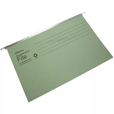 25 X Green Foolscap Hanging Suspension Files Tabs Inserts Filing Folders Cabinet • £24