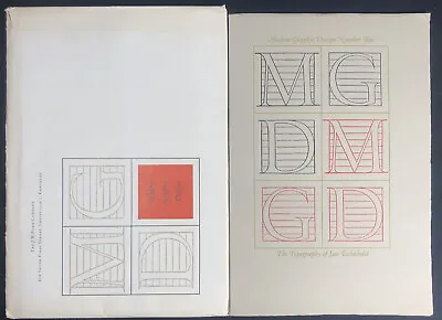 Jan Tschichold 1957 Modern Graphic Design # 2 JW Ford Co. Rare Typography Fine • $85