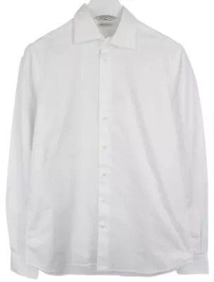 SUITSUPPLY Egyptian Cotton Formal Shirt Men's 41-7 / 16L Button Up Spread White • £4.50