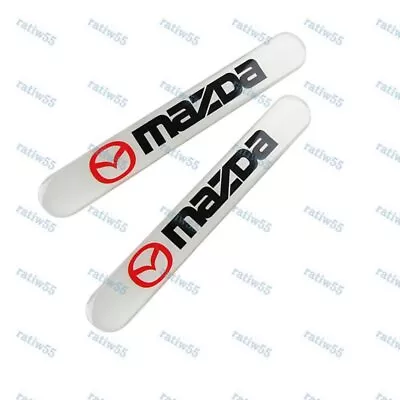 New For MAZDA White Car Trunk Side Fenders Door Badge Scratch Guard Sticker X2 • $12.68