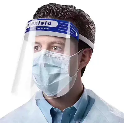 Full Face Shield Visor Protection Mask Shield Safety Clear PPE • £3.99