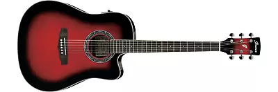 NEW Ibanez PF28ECE-TRS Acoustic Guitar - Transparent Red Sunburst • $329.99