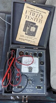 $25 • Buy ACCURATE INSTRUMENT UTILITY TESTER 161 , Tube Tester , Weston Ac Voltmeter Swit