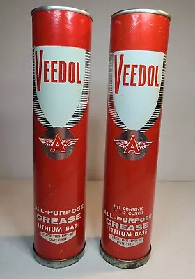 Veedol Grease Tube Lot Both Versions Tidewater & Getty Full Nos Oil Can Flying A • $120
