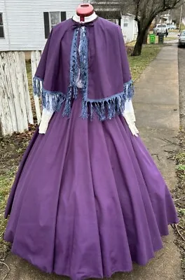 Civil War Dress Victorian Dickens Renaissance Prairie Christmas Caroling Costume • $125.99