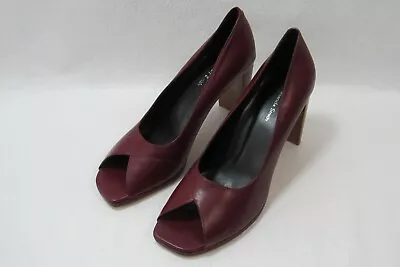 $24.99 • Buy Amanda Smith Shoes Size 10 Open-Toe High Heels Dark Red Women's