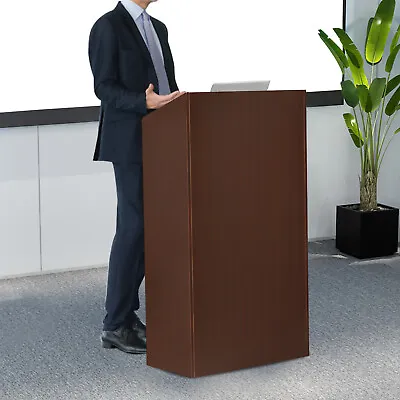 Rolling MDF Wood Podium Church Pulpit School Lectern Conference Debate Stand • $80.99