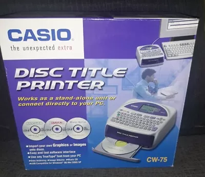 Casio CW-75 Label Thermal Printer New Open Box Everything Still Taped In Origina • $195