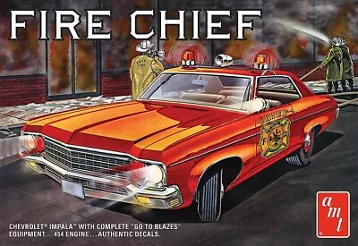 Amt/ Mpc AMT1162 - 1/25 1970er Chevy Impala Fire Chief - New • $42.66