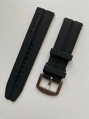 Montblanc Black Rubber Watch Band Strap Steel Buckle 24MM 95% New • $139.90