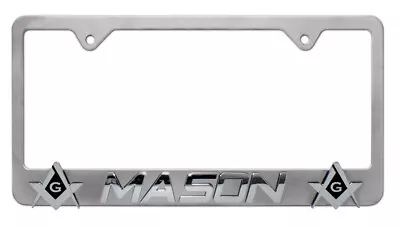 Mason 3D Brushed Chrome License Plate Frame • $26.99