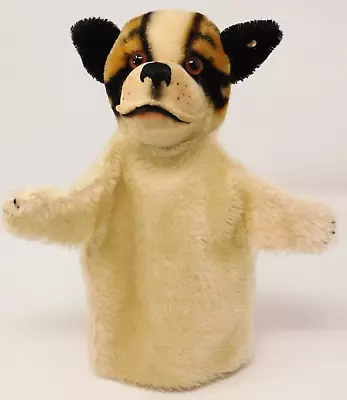 VNTG 1950s 10 Tall  Steiff #031700 BULLY BullDog Mohair Hand Puppet Button Only • $16.99