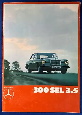 MERCEDES BENZ 300 SEL 3.5 Car Sales Brochure #WZ1318/05/02/1271 1971 - 1972 • $24.65