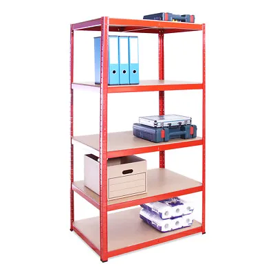 G-Rack Shelving Red Metal Deep Garage   Heavy Duty Racking Storage 180x90x60 • £5.99