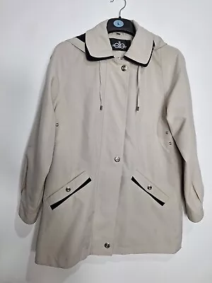 David Barry Womens Classic Panama Rain Jacket Size 12 Womens Coat Stone • £16.95