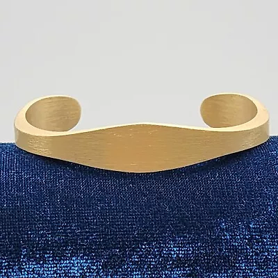 Vintage Speidel Bracelet Cuff Gold/ Brass Can Be Engraved 6 1/4  Unisex • $12.99