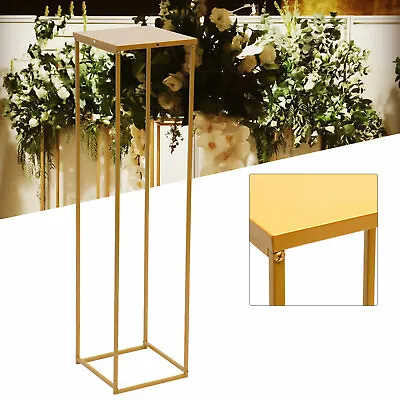 Golden Wedding Flower Stand Flower Rack Vase Column Stand 100cm Patio Decor • $22.80