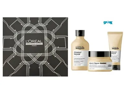 £44.95 • Buy L'oreal Serie Expert Absolut Repair Shampoo /conditioner & Golden Mask Gift Set
