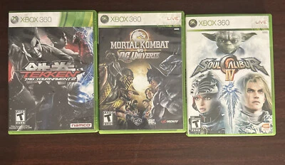 $33 • Buy Tekken Tag Tournament 2,mortal Kombat Vs Dc And Soul Calibur 4 Lot Of 3 Xbox 360