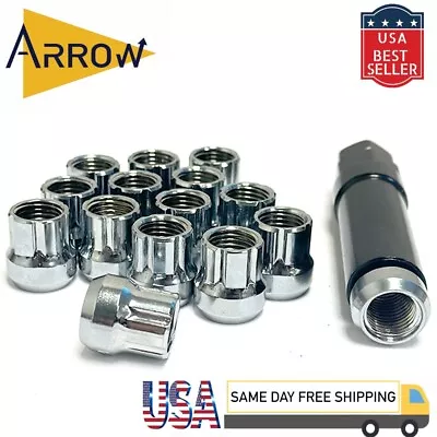 24x Chrome M14x1.5 Spline Tuner Open End Lug Nuts Fit Ford F150 & Lincoln • $20.69