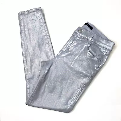 J Brand 835 Crop Ankle Stretch Skinny Jeans In Iridescent Silverspoon Size 28 • $22