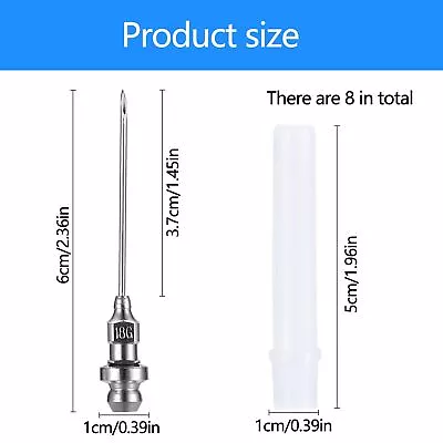 SINGLE Grease Injector Needle 18 Gauge Nozzle Bearing Sealed Joint Dispenser • $7.82