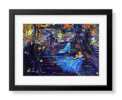 Van Gogh Starry Night Princess Cinderella Canvas Wall Art Print Poster A027 • $11.99