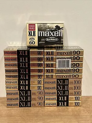 Lot (21) New  Sealed Maxell High Bias XL II 90 100 60  Blank Cassette • $149.99