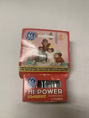 Vintage GE Hi-Power Longshot Flash Cubes Box Of 2 Cubes-8 Flashes • $8