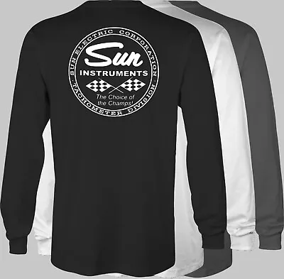 SUN INSTRUMENTS  Retro LONG SLEEVE T-Shirt Speed Shop Tachometer Tach • $30