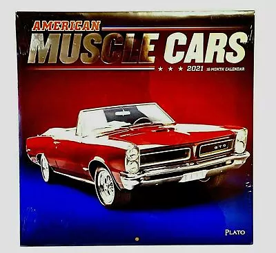 American Muscle Cars 16 Months 2021 Wall Calendar 12  X 24  Open By Plato • $9