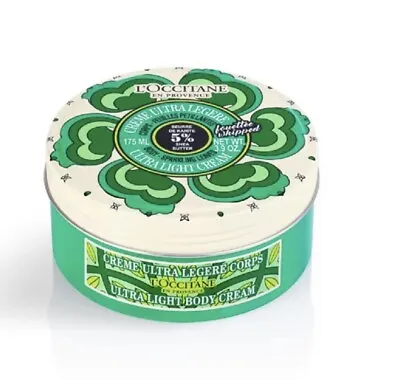 L'Occitane Shea Sparkling Leaves 5% Shea Butter Ultra Light Body Cream 3.9 Oz • $42.74