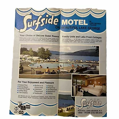 Lake George Surfside Brochure New York Vintage 60’s Advertisement • $4