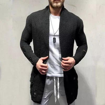 Men Cardigan Sweater Autumn Winter Warm V-Neck Button Sweater Knitted Pullover • $29.90