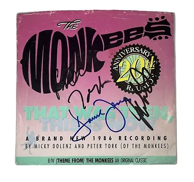 The Monkees Signed That Was Then This Is Now 45 Davy Jones Dolenz Tork • $900