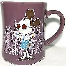 DISNEY PARKS  MICKEY'S REALLY SWELL COFFEE  MUG WITH HIPSTER VintageMINNIE MOUSE • $22