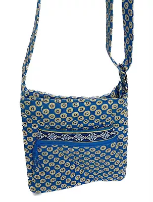 Vera Bradley Crossbody Capri Blue Hipster 2 Inner Pockets 1 Zip Pocket  10”x11” • $19.77