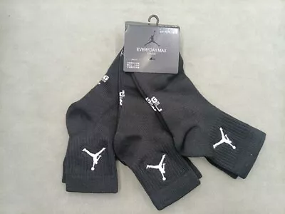 Air Jordan 3 Pairs Everyday Max Ankle Socks Men’s Size L 8-12 Black • $19.98