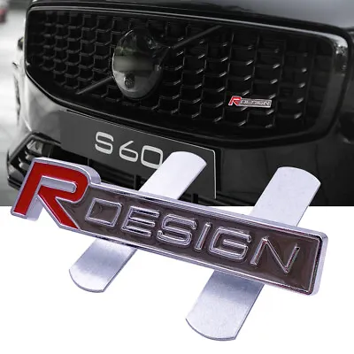 R DESIGN STICKER STYLE DECAL EMBLEMS GRILL BADGE RED GREY Alloy UK-STOCK • £11.99