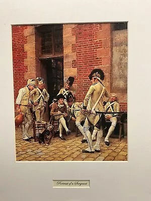 Portrait Of A Sergeant.  Napoleonic Uniform.  Mounted Print 16 X 12 • £15