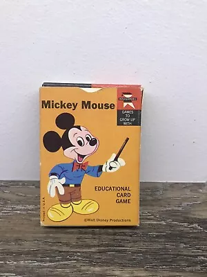 Vintage Mickey Mouse Educational Numbers Card Game - Walt Disney Productions • $11.99