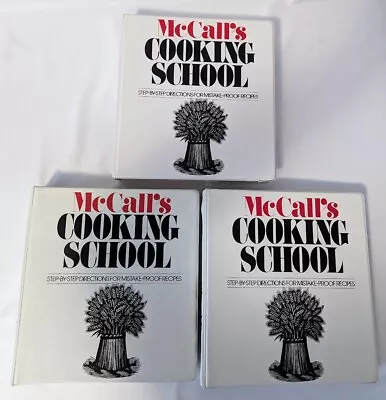 Vintage 1986  McCall’s Cooking School  Complete Set/3 Volumes 1-18 Sections EUC • $32