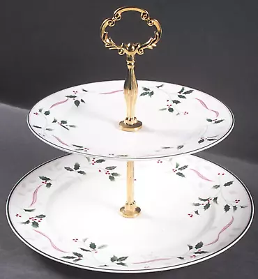 Mikasa Christopher Stuart Christmas: HOLIDAY SPLENDOR 2-TIER SERVER - New In Box • $36.99