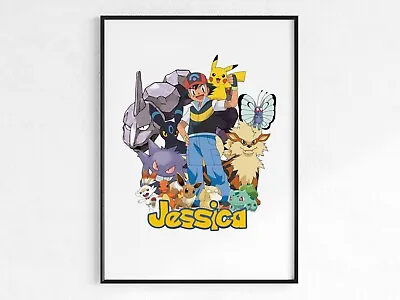£3.99 • Buy Pokemon Personalised Wall Print Kids Bedroom Poster Game Room