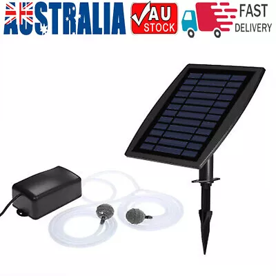 2.5W Solar Powered Oxygenator Aerator For Outdoor Pond Fish Tank Air Pump Oxygen • $29.49