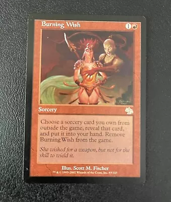 Burning Wish MtG Judgement Magic The Gathering Rare Red Sorcery • $4.22