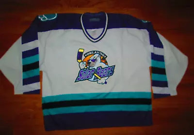 BAUER Vtg Orlando Solar Bears Minor League ECHL Hockey Jersey Patch XL Canada • $179.99