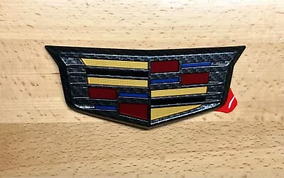 Cadillac ATS-V XTS Black Carbon Fiber Trunk Lid Emblem Genuine GM OEM Badge Logo • $165