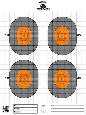 25 Paper Shooting Targets Gun Range Rifle Handguns Precision Sighting 18x24 • $19.89