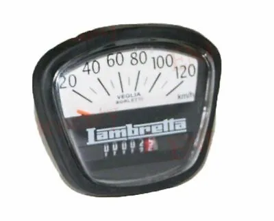 Lambretta GP White Black Face Speedometer 120 Kph Veglia Borletti Speedo • $21.24